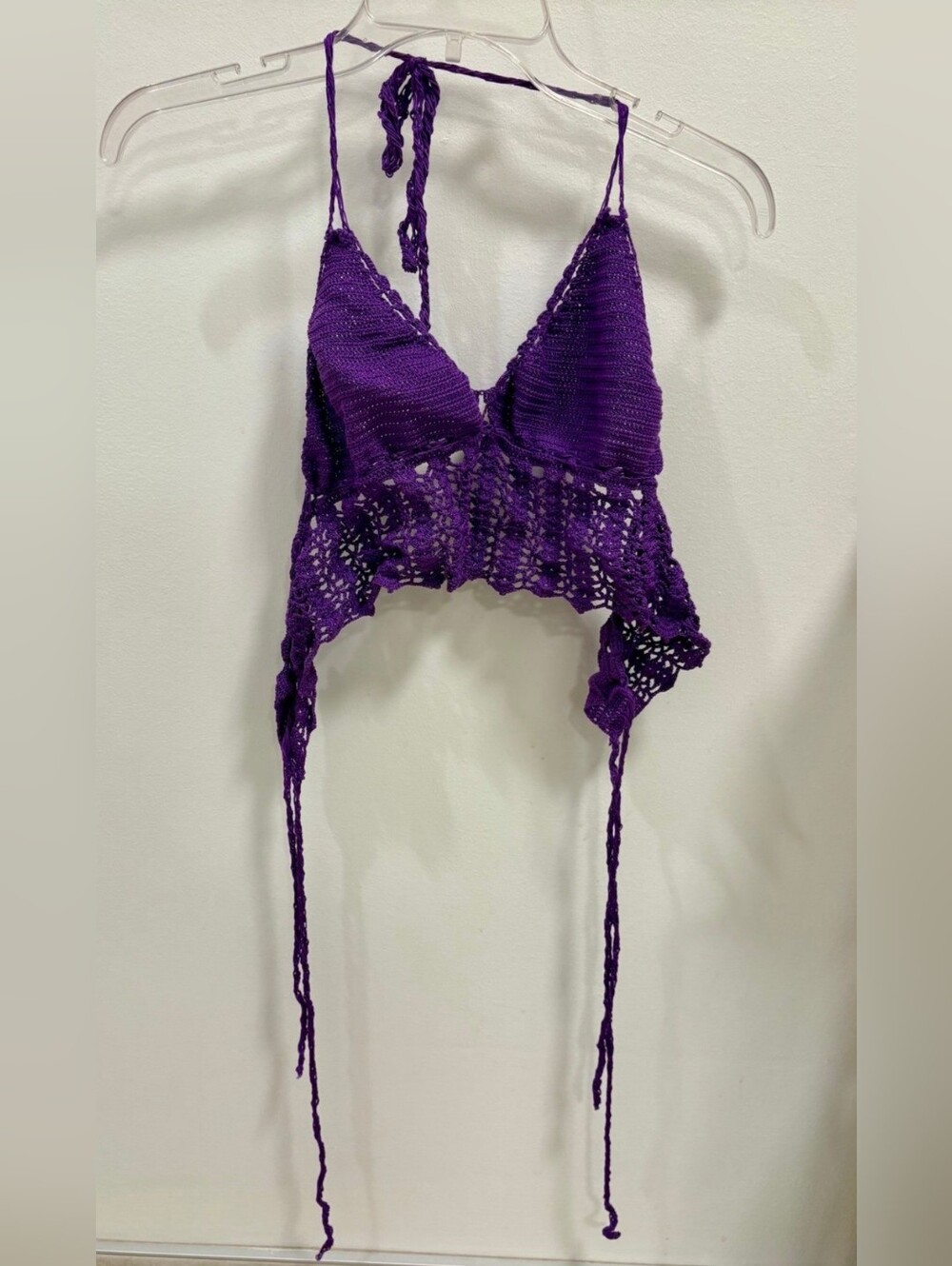 Purple Crochet Halter Top 💜